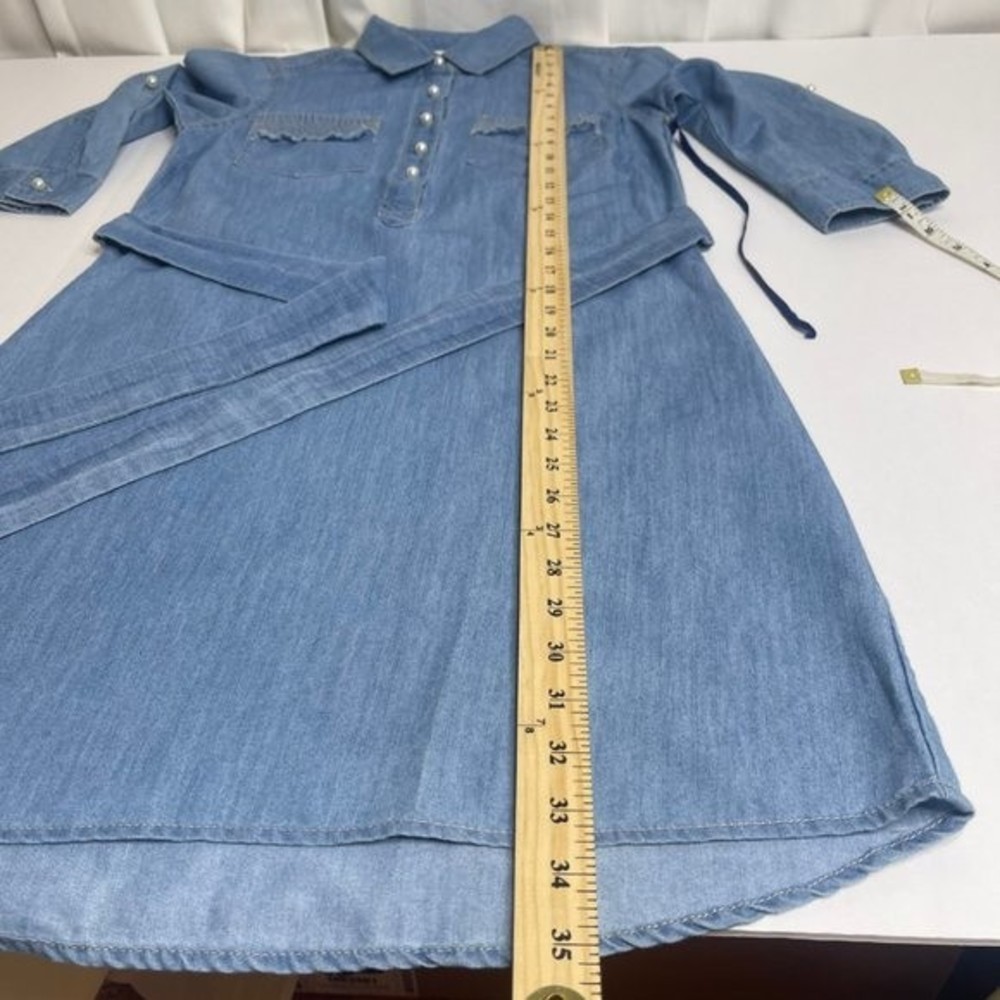 NWT | Light Blue Denim Dress - Size Petite Small - Picture 11 of 11